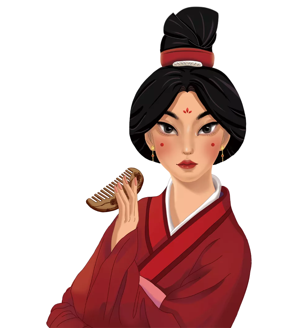理云髻养发馆IP形象花木兰